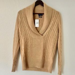 POLO Ralph Lauren | NWTs Camel Cashmere Cable knit Sweater, Size Small